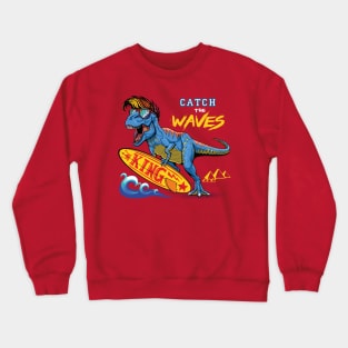 T Rex Surfing Crewneck Sweatshirt